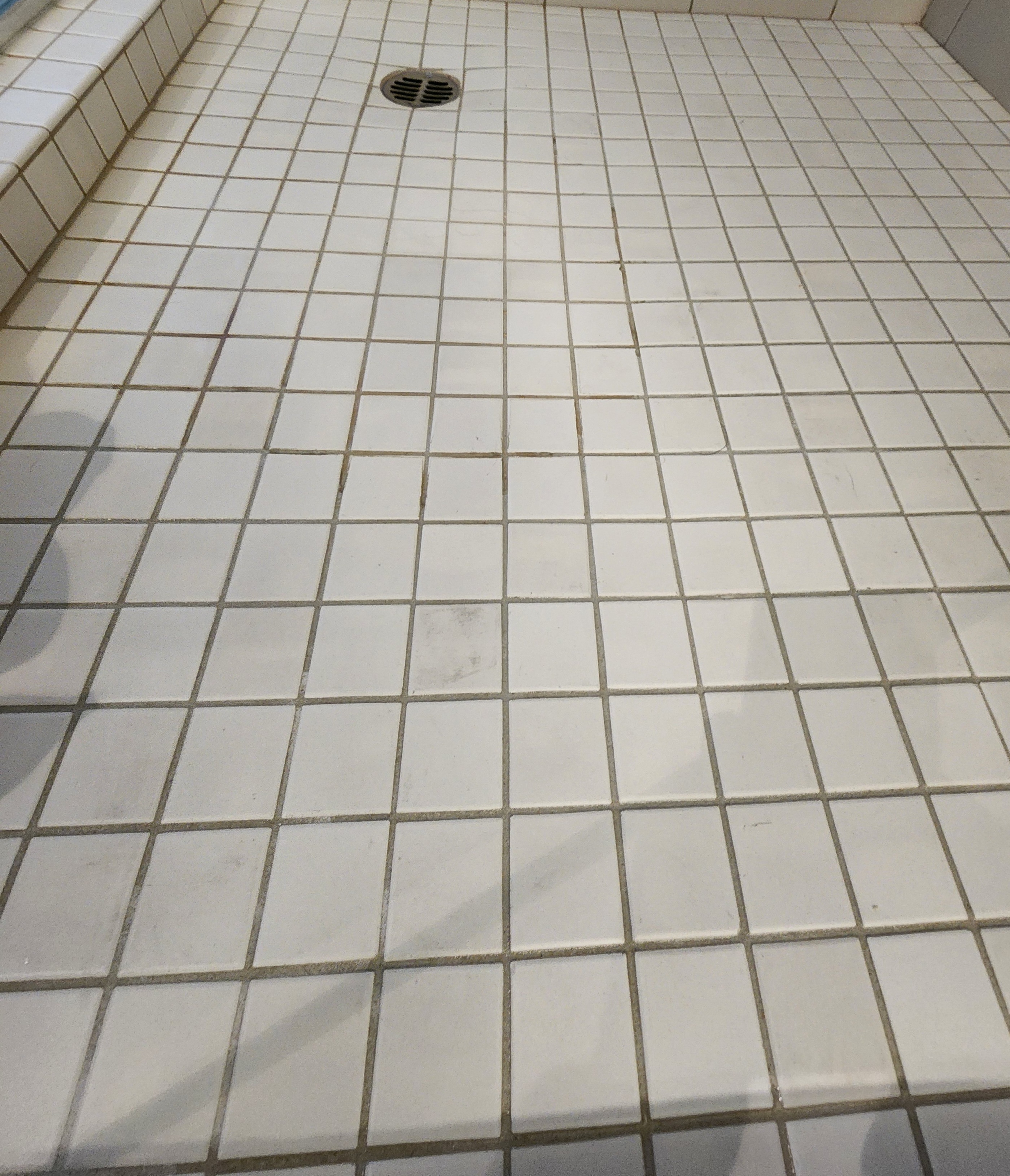 Shower floor after cleaning